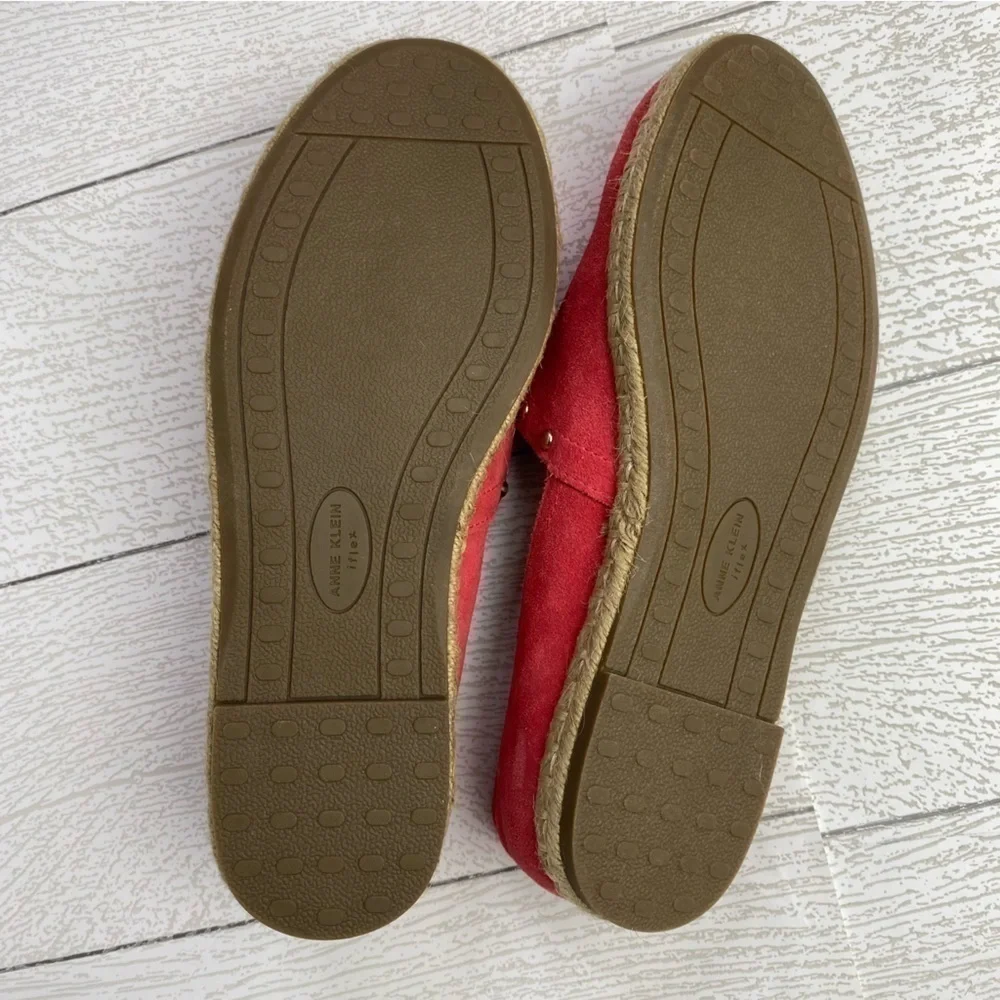 Anne Klein Kaily red Espadrille flat slip on size 6.5